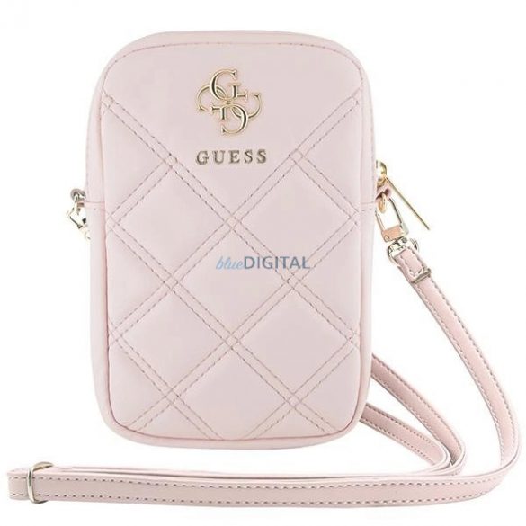 Geantă Guess Zip Quilted 4G - roz