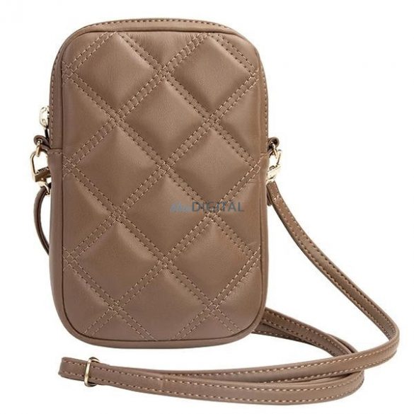 Geantă Guess Zip Quilted 4G - maro