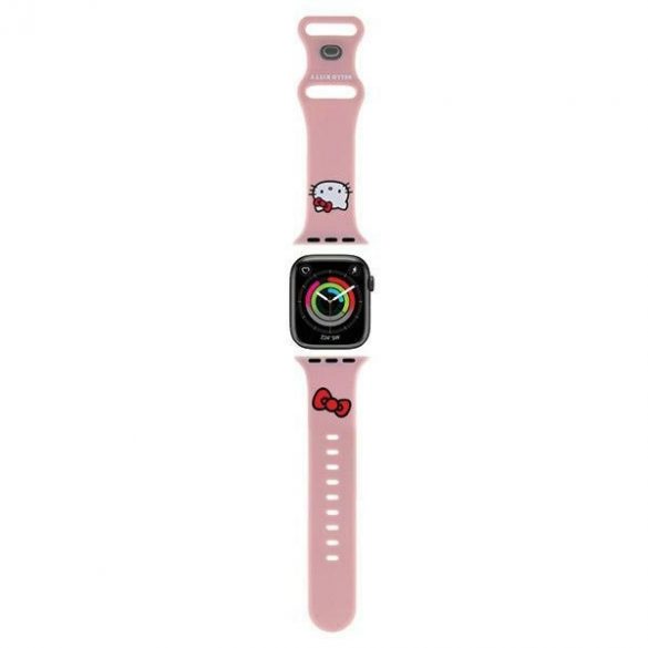 Curea de cap Hello Kitty din silicon pentru Apple Watch 42/44/45/49 mm - roz