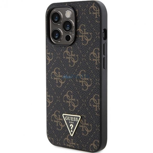 Husa Guess 4G Triangle Metal Logo pentru iPhone 13 Pro / iPhone 13 - neagra