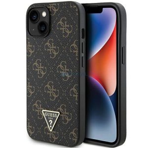 Husă Guess 4G Triangle Metal Logo pentru iPhone 14/15/13 - Negru