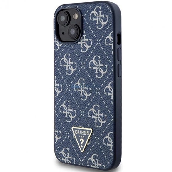 Husă Guess 4G Triangle Metal Logo pentru iPhone 15/14/13 - Albastru