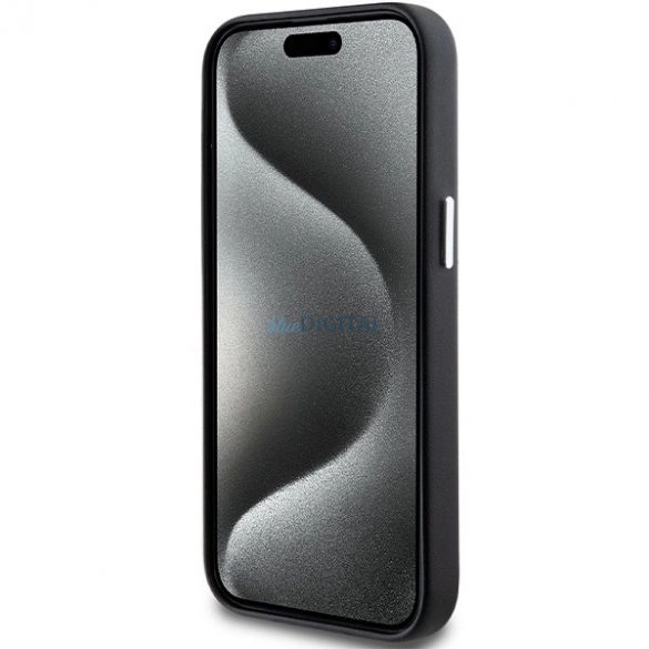 Husă metalică învelită BMW Signature MagSafe pentru iPhone 15/14/13 - neagră