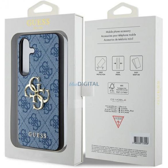 Husa Guess 4G Big Metal Logo pentru Samsung Galaxy S24 - albastra