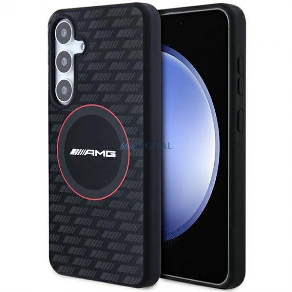 Husă AMG Silicone Carbon Pattern MagSafe pentru Samsung Galaxy S24+ - neagră