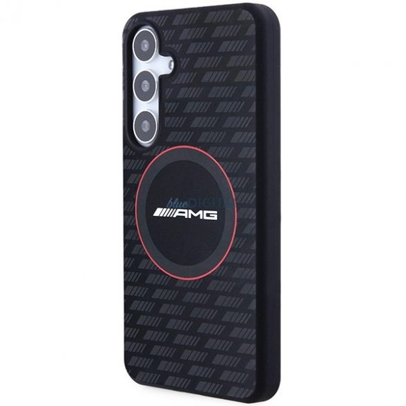 Husă AMG Silicone Carbon Pattern MagSafe pentru Samsung Galaxy S24+ - neagră