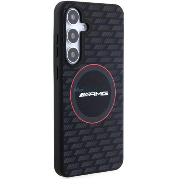 Husă AMG Silicone Carbon Pattern MagSafe pentru Samsung Galaxy S24+ - neagră