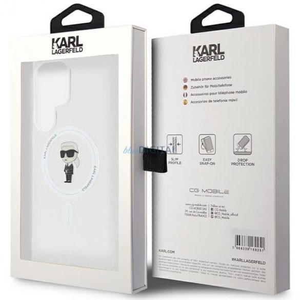 Husa Karl Lagerfeld IML Ikonik MagSafe pentru Samsung Galaxy S23 Ultra - transparenta