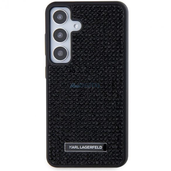 Husa Karl Lagerfeld Rhinestone Metal Logo pentru Samsung Galaxy S24+ - neagra