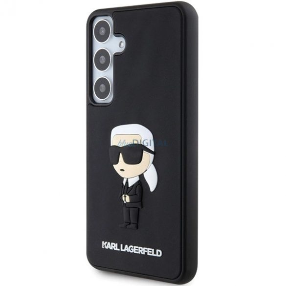 Husa Karl Lagerfeld 3D Rubber Ikonik pentru Samsung Galaxy S24 - neagra