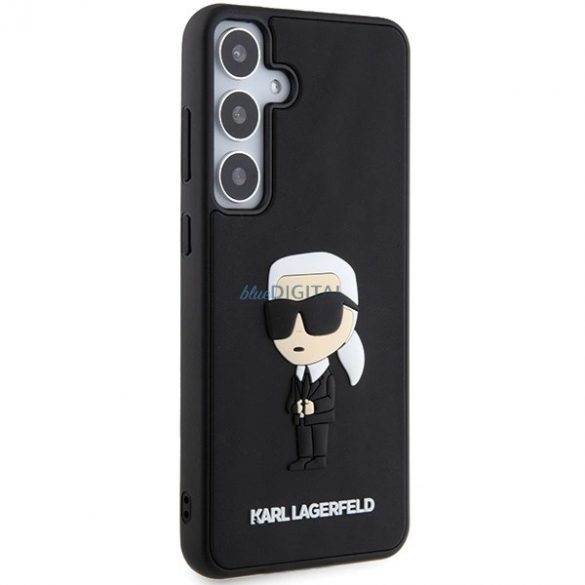 Husa Karl Lagerfeld 3D Rubber Ikonik pentru Samsung Galaxy S24 - neagra