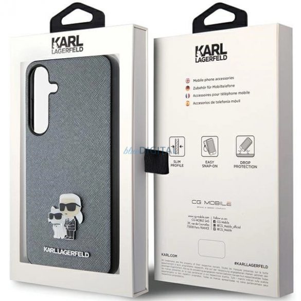 Karl Lagerfeld KLHCS24SPSAKCMPG S24 S921 hardcase gri/gri Saffiano Karl & Choupette Metal Pin