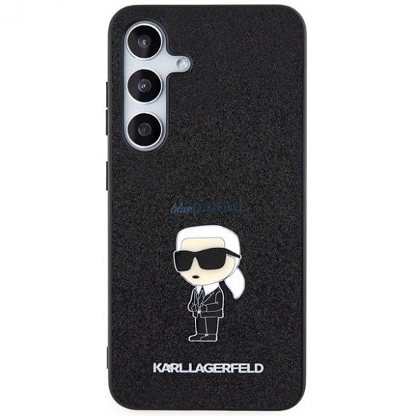 Husa Karl Lagerfeld Fixed Glitter Ikonik Logo Metal Pin pentru Samsung Galaxy S24+ - neagra