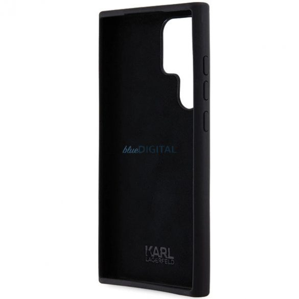 Husa Karl Lagerfeld Silicon Karl&Chouppete Metal Pin pentru Samsung Galaxy S23 Ultra - neagra