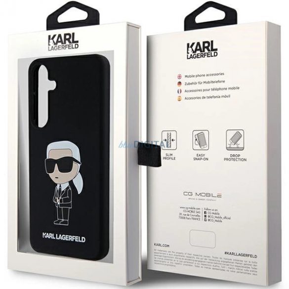 Husa Karl Lagerfeld Silicon Ikonik pentru Samsung Galaxy S24 - neagra