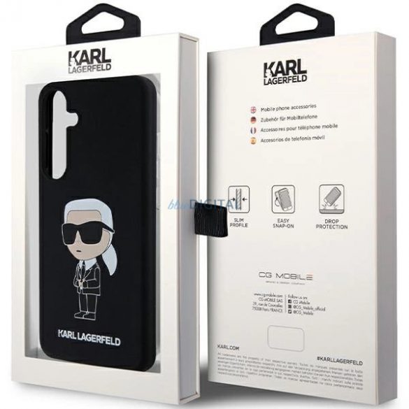 Husa Karl Lagerfeld Silicon Ikonik pentru Samsung Galaxy S24+ - neagra