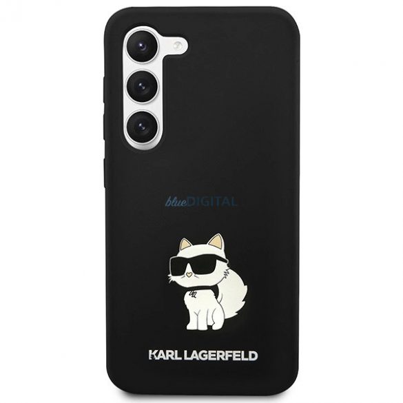 Husa Choupette din silicon Karl Lagerfeld pentru Samsung Galaxy S24 - neagra