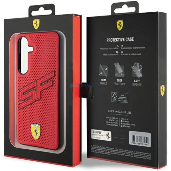 Husa perforata Ferrari Big SF pentru Samsung Galaxy S24 - rosie