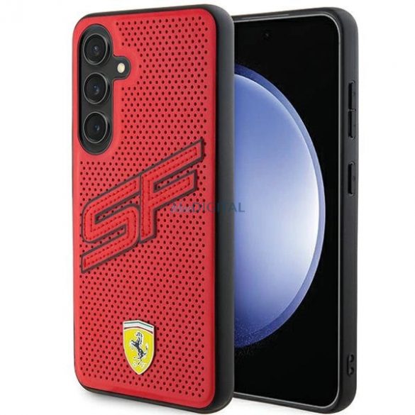 Husa perforata Ferrari Big SF pentru Samsung Galaxy S24+ - rosie