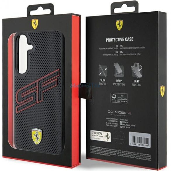 Husa Ferrari Big SF perforata pentru Samsung Galaxy S24 - neagra