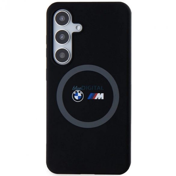 Husă BMW M Silicon Printed Ring MagSafe pentru Samsung Galaxy S24 - neagră