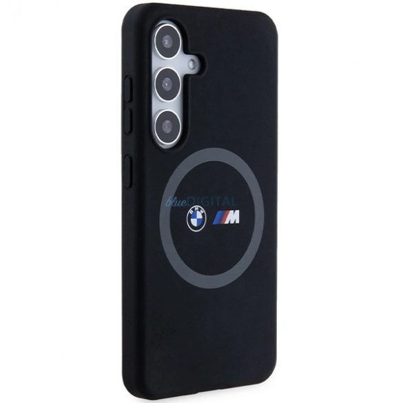 Husă BMW M Silicon Printed Ring MagSafe pentru Samsung Galaxy S24 - neagră