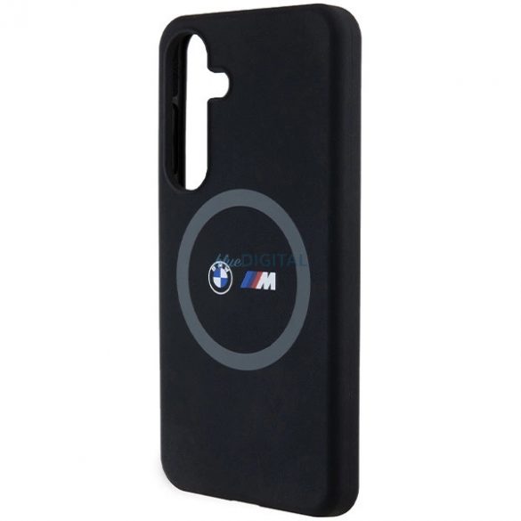 Husă BMW M Silicon Printed Ring MagSafe pentru Samsung Galaxy S24 - neagră