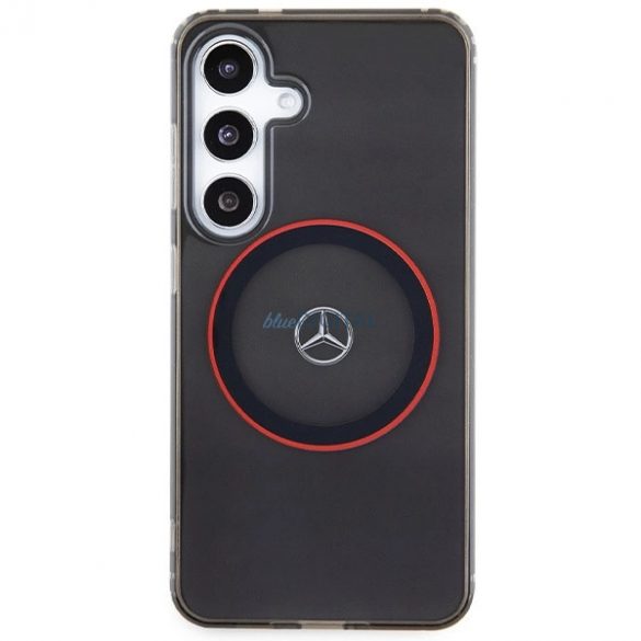 Husa Mercedes Double Layer W Red MagSafe pentru Samsung Galaxy S24 - neagra