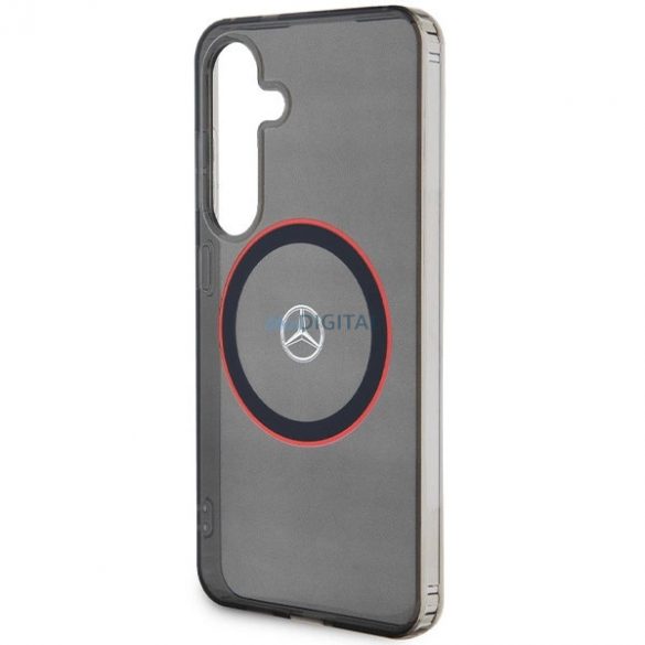 Husa Mercedes Double Layer W Red MagSafe pentru Samsung Galaxy S24 - neagra