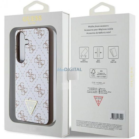 Husa Guess 4G Triangle pentru Samsung Galaxy S24 - alba