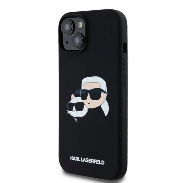 Husa Karl Lagerfeld din silicon Karl&Chouppete MagSafe pentru iPhone 15 / 14 / 13 - negru