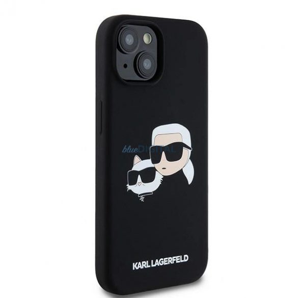 Husa Karl Lagerfeld din silicon Karl&Chouppete MagSafe pentru iPhone 15 / 14 / 13 - negru