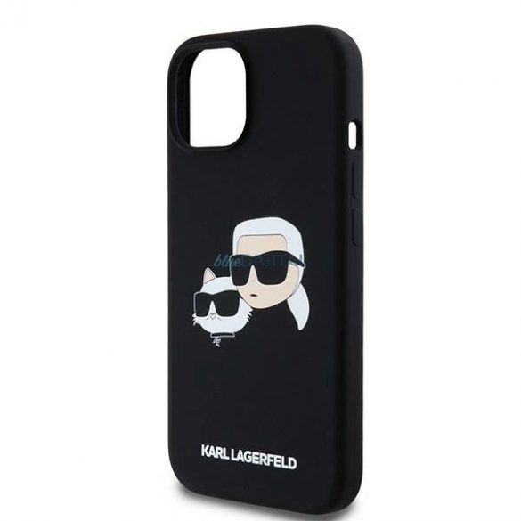 Husa Karl Lagerfeld din silicon Karl&Chouppete MagSafe pentru iPhone 15 / 14 / 13 - negru