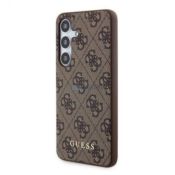 Husa Guess 4G Metal Gold Logo pentru Samsung Galaxy S24 - maro