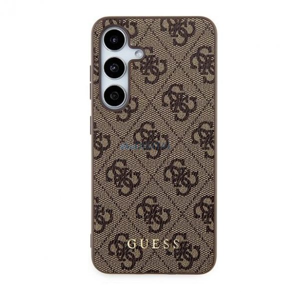 Husa Guess 4G Metal Gold Logo pentru Samsung Galaxy S24 - maro