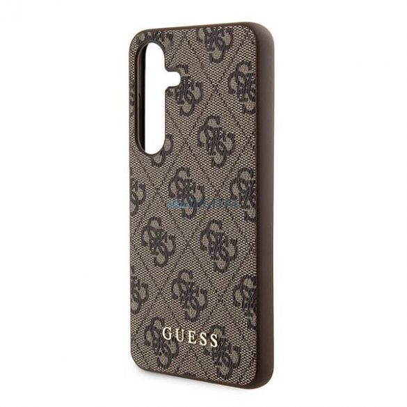 Husa Guess 4G Metal Gold Logo pentru Samsung Galaxy S24 - maro