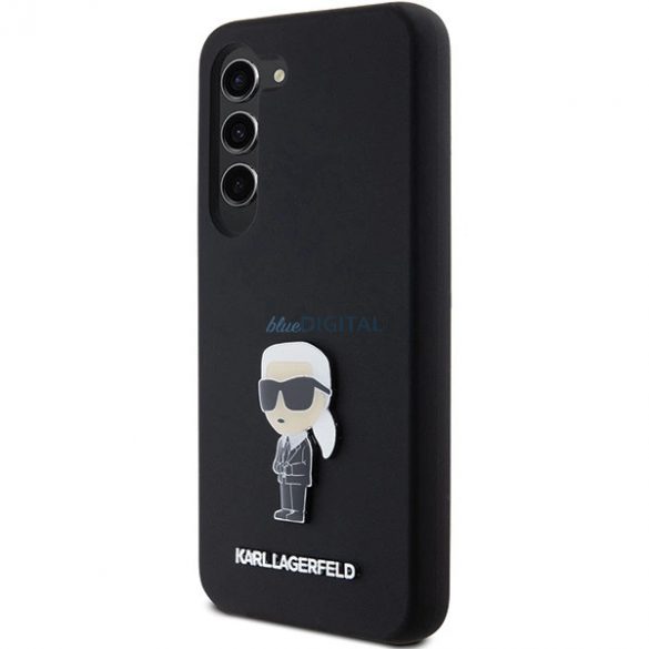 Husa Karl Lagerfeld Silicon Ikonik Metal Pin pentru Samsung Galaxy S24 - neagra