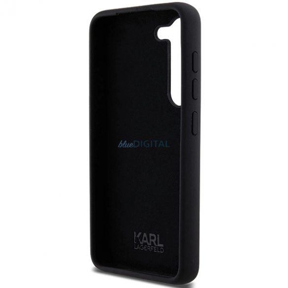 Husa Karl Lagerfeld Silicon Ikonik Metal Pin pentru Samsung Galaxy S24 - neagra