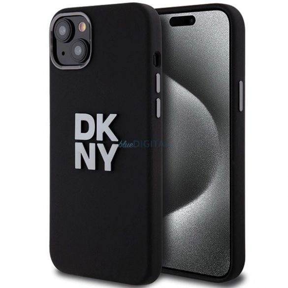 Etui DKNY Liquid Silicone Metal Logo pentru iPhone 15 Plus / 14 Plus - zarne