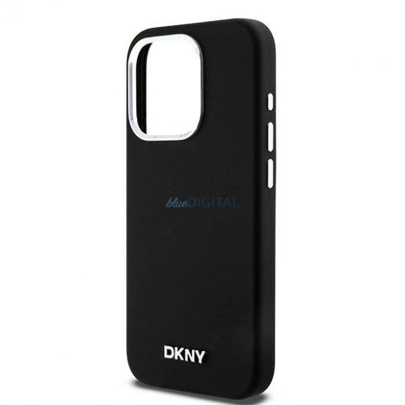 Etui DKNY Liquid Silicone Small Metal Logo MagSafe pentru iPhone 15 Pro - zarne