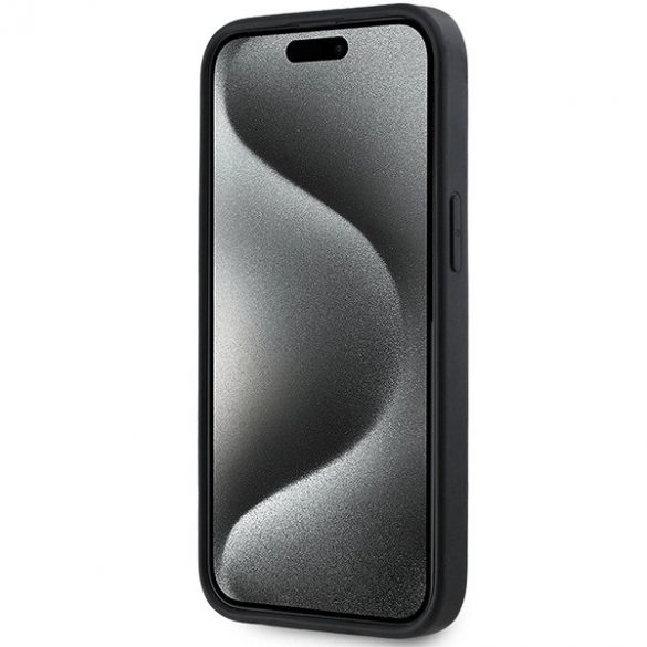 Husă DKNY 3D Rubber Repeat Pattern pentru iPhone 15/14/13 - neagră