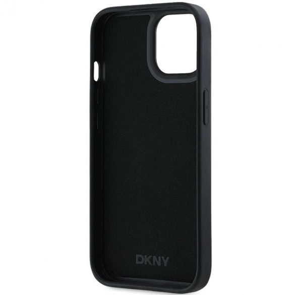 Husă DKNY 3D Rubber Repeat Pattern pentru iPhone 15/14/13 - neagră