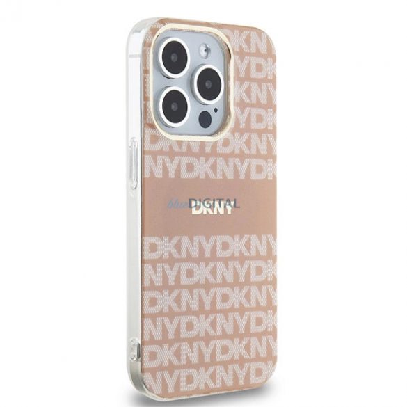 Husa DKNY IML Mono & Stripe MagSafe pentru iPhone 13 Pro / 13 - roz