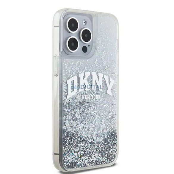 Etui DKNY Liquid Glitter Big Logo pe iPhone 15 Pro - bial