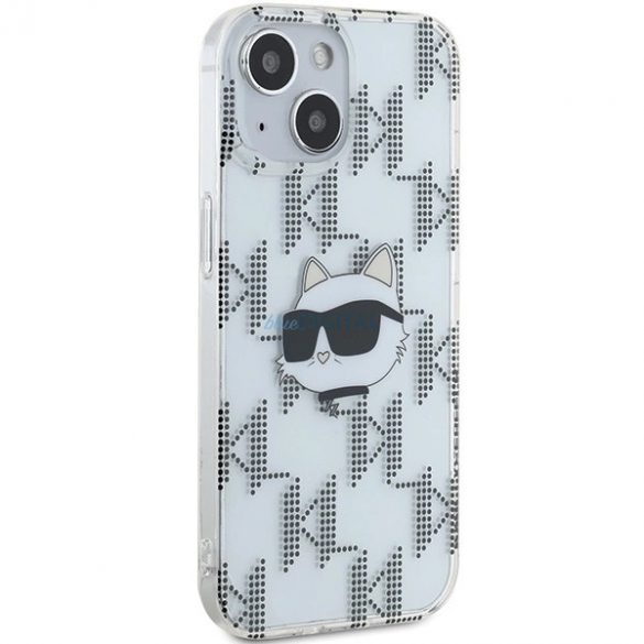 Husa Karl Lagerfeld IML Choupette Head & Monogram pentru iPhone 15 / 14 / 13 - transparenta