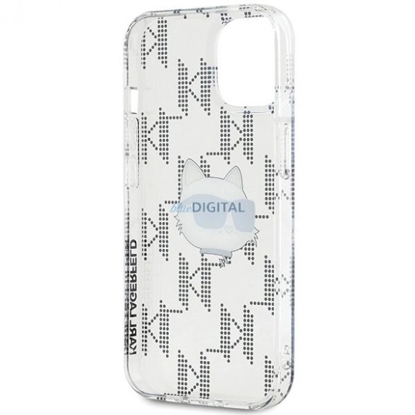 Husa Karl Lagerfeld IML Choupette Head & Monogram pentru iPhone 15 / 14 / 13 - transparenta