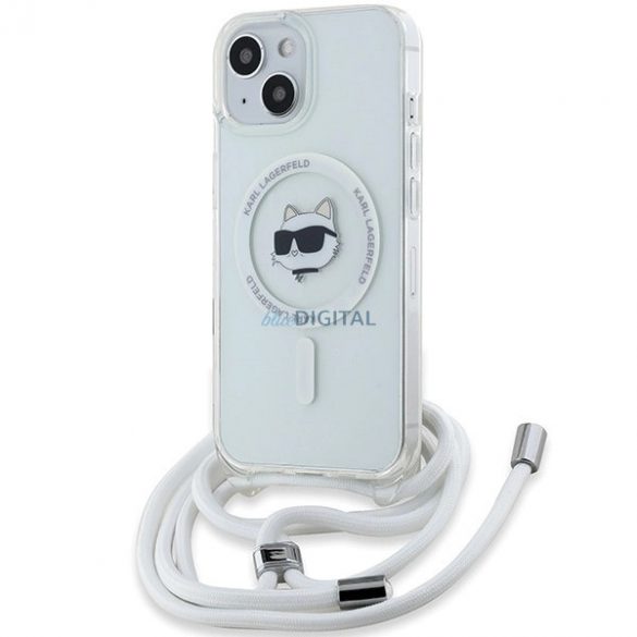 Husa Karl Lagerfeld IML Choupette Head&Cord MagSafe pentru iPhone 15 / 14 / 13 - transparenta