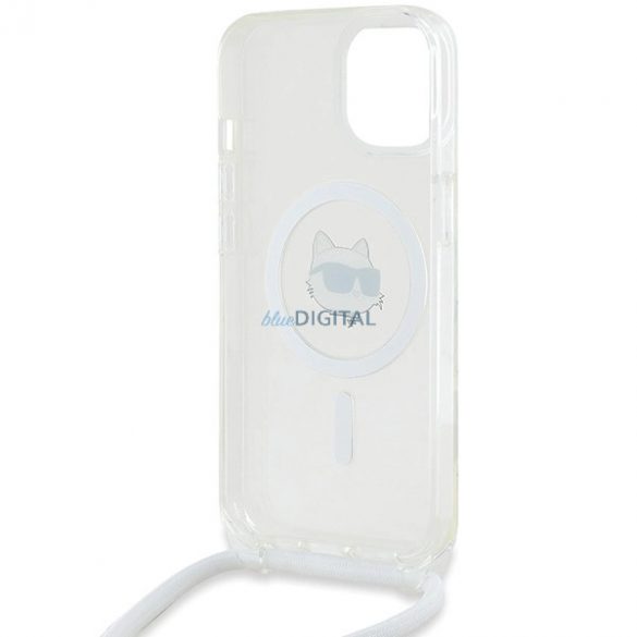 Husa Karl Lagerfeld IML Choupette Head&Cord MagSafe pentru iPhone 15 / 14 / 13 - transparenta