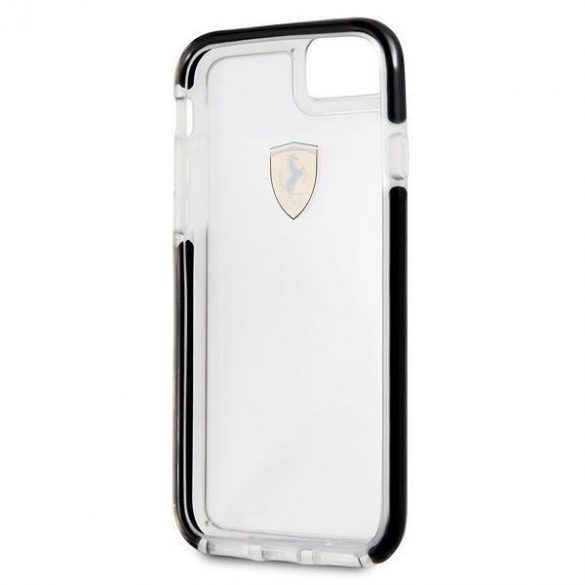 Carcasă rigidă Ferrari FEGLHCP7BK iPhone 7/8 SE 2020 / SE 2022 Rezistent la șocuri transparent negru