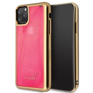 Guess GUHCN58GLTRPI iPhone 11 Pro husă rigidă roz Husă pentru telefon Glow in the Dark Sand Matte